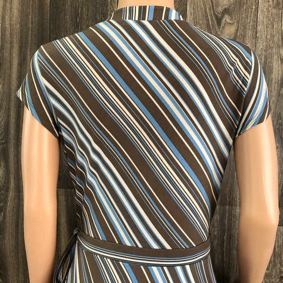 Max & Cleo striped full wrap dress - Picture 5 of 7